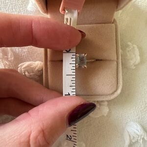 Rose Gold Aquamarine Emerald-Cut Ring